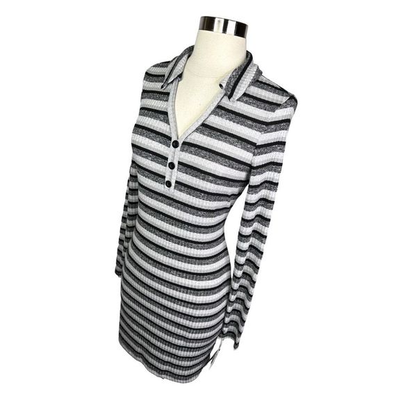 I.N. San Francisco Striped Y2K Bodycon Dress - Size Large - Picture 3 of 7